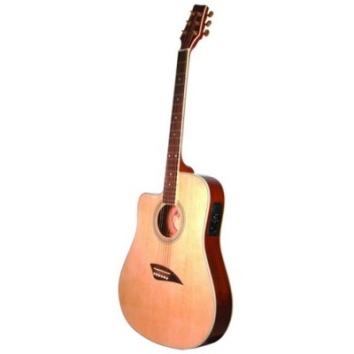 SCY K2LN Kona Thin Electric Acoustic Left Guitars - Natural   